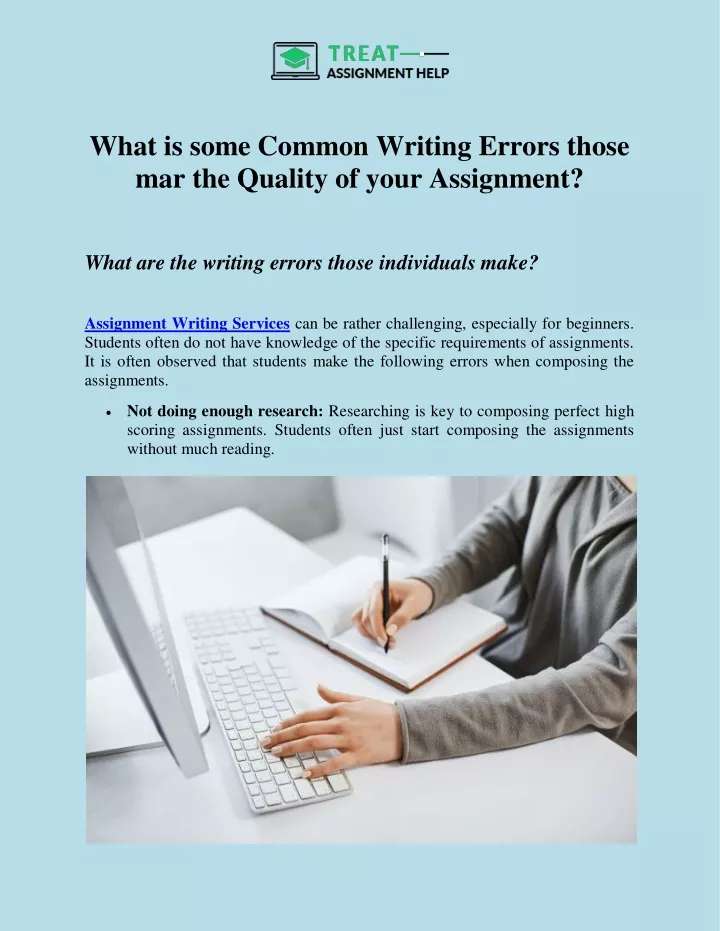 what is some common writing errors those