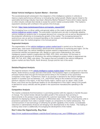 Global Vehicle Intelligence System Market