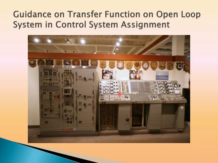 guidance on transfer function on open loop system in control system assignment