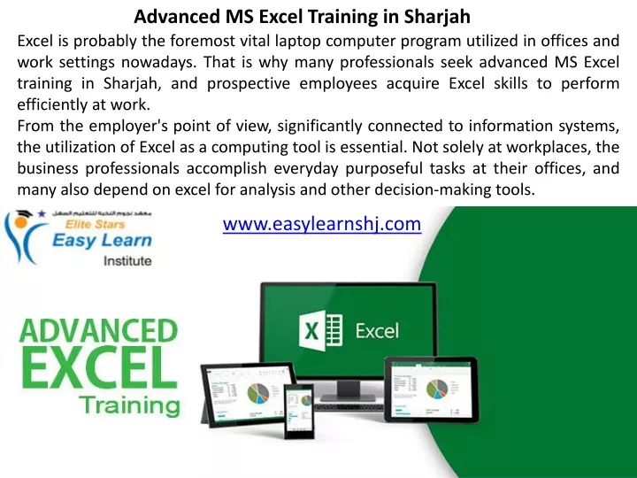 advanced ms excel training in sharjah