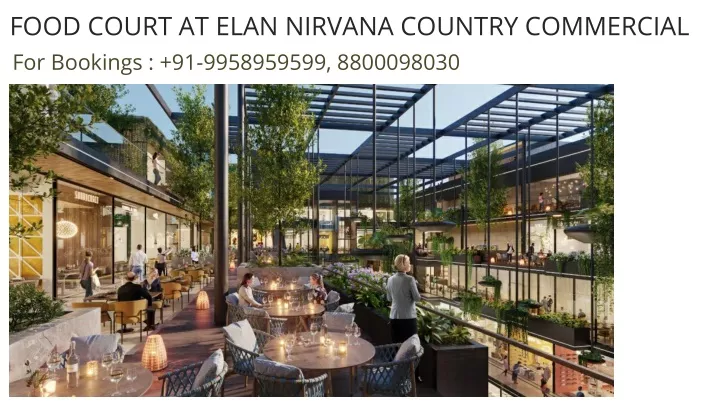 food court at elan nirvana country commercial