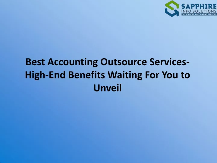 best accounting outsource services high