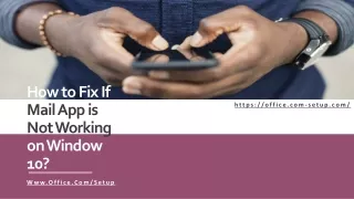 how to fix if mail app is not working on window 10