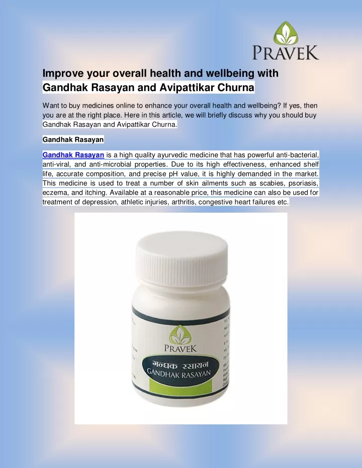 improve your overall health and wellbeing with