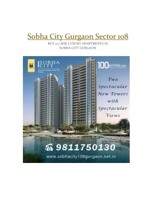 Sobha City Gurgaon - Sector 108