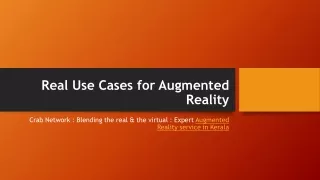 real use cases for augmented reality
