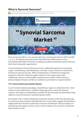 what is synovial sarcoma