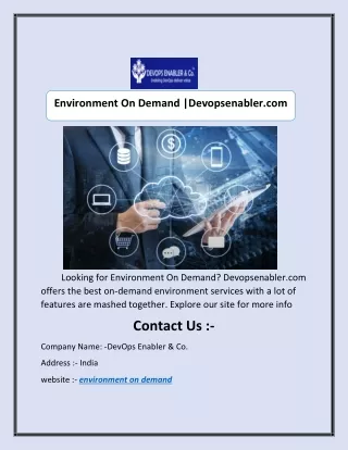 Environment On Demand |Devopsenabler.com