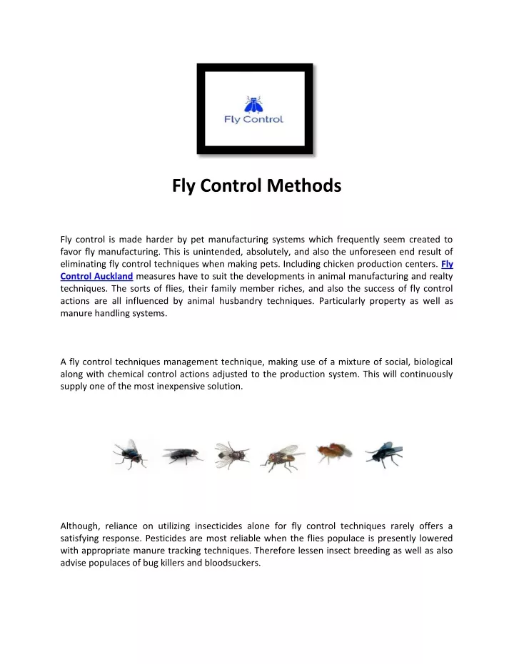 fly control methods