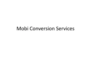 Mobi Conversion Services