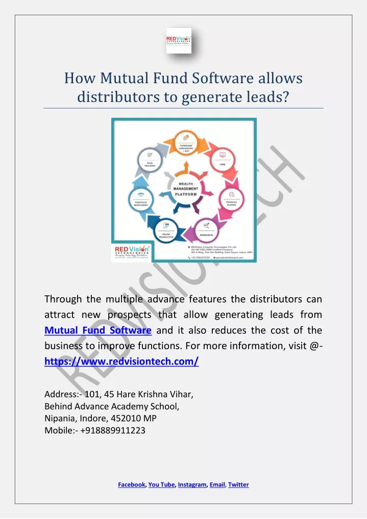 how mutual fund software allows distributors