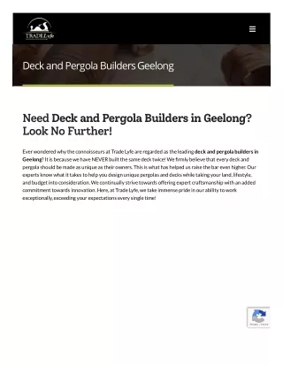 Deck And Pergola Builders Geelong