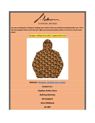 Designer clothing store online  stephenarthur.net