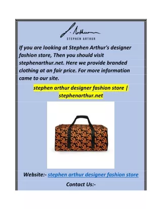 stephen arthur designer fashion store  stephenarthur.net
