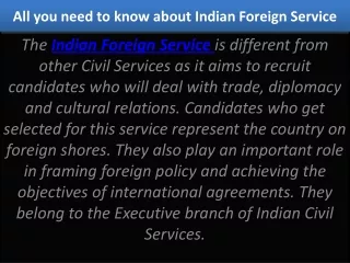 all you need to know about indian foreign service