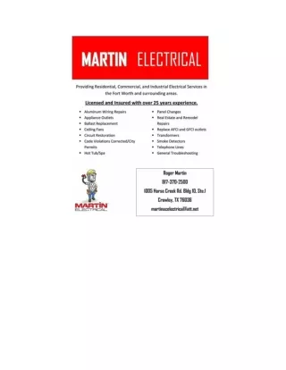 Commercial Electrician  Crowley, TX