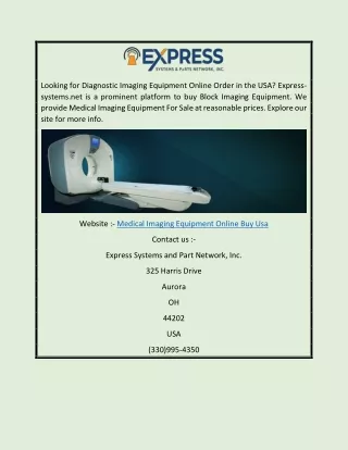 Medical Imaging Equipment Online Buy USA | Express-systems.net