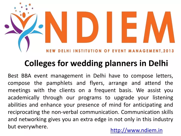 colleges for wedding planners in delhi