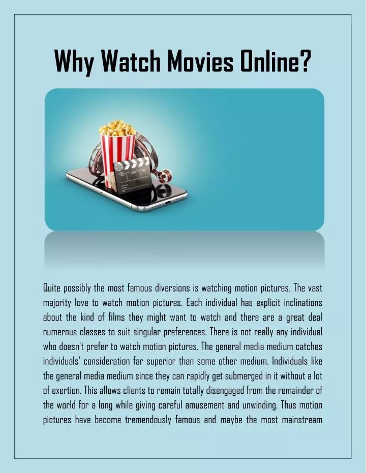 why watch movies online
