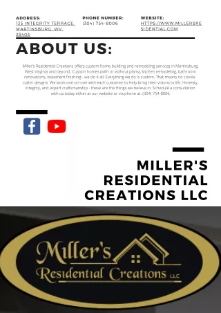 Miller's Residential Creations LLC