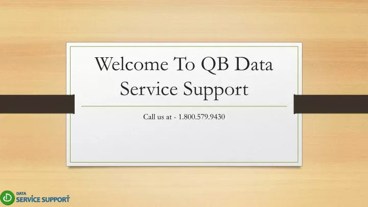 welcome to qb data service support