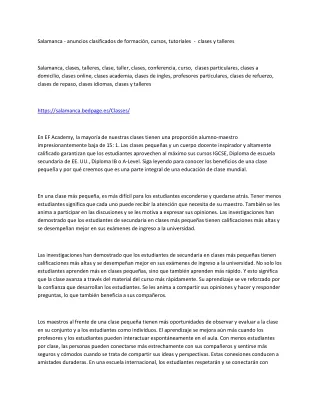 salamanca anuncios clasificados de formaci