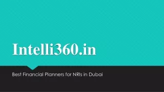 Financial planners for NRIs in Dubai