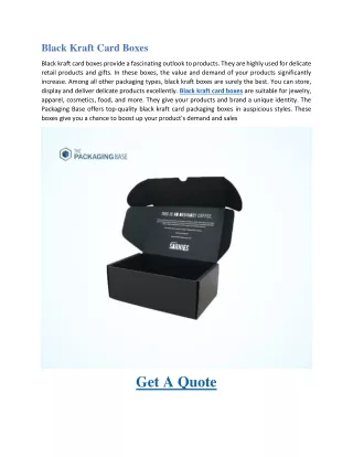 black kraft card boxes