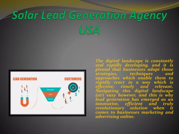 solar lead generation agency usa