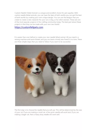 needle felt dog