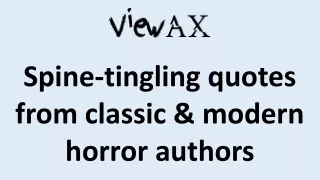 Spine-tingling quotes from classic & modern horror authors