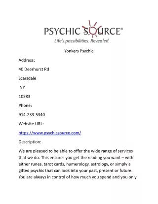 Yonkers Psychic