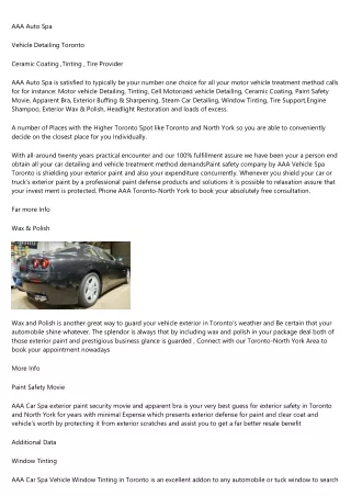 aaa auto spa