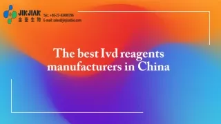 The best Ivd reagents manufacturers in China