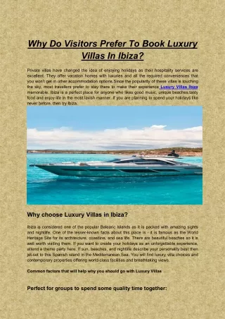 Why Do Visitors Prefer To Book Luxury Villas In Ibiza (1)