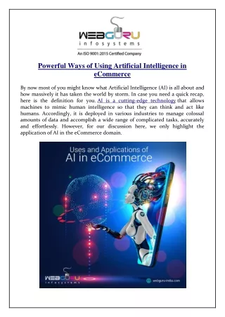 powerful ways of using artificial intelligence