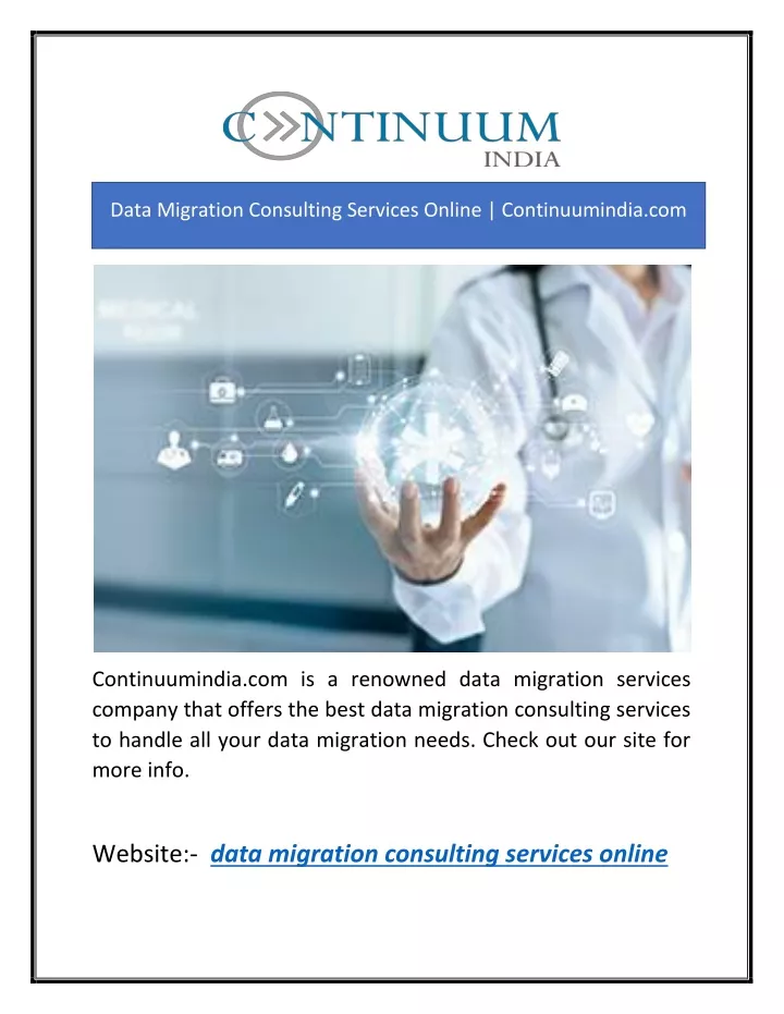 data migration consulting services online