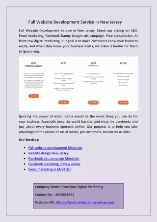 full website development service in new jersey