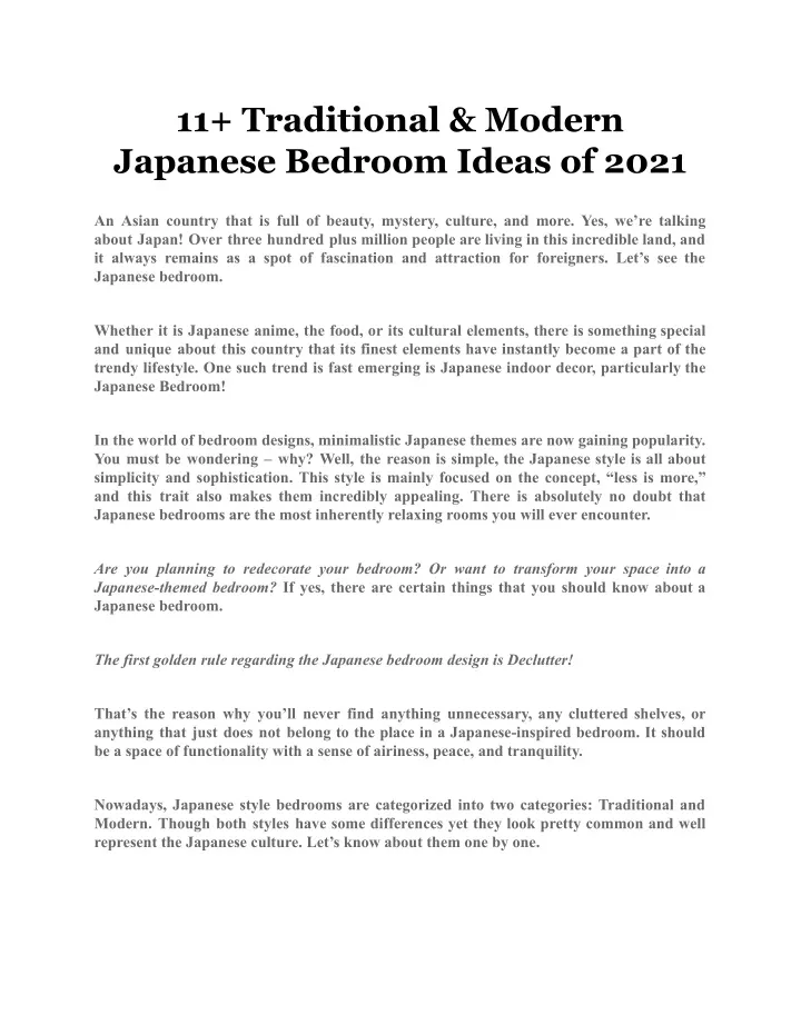 11 traditional modern japanese bedroom ideas
