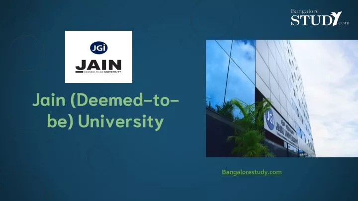 jain deemed to be university