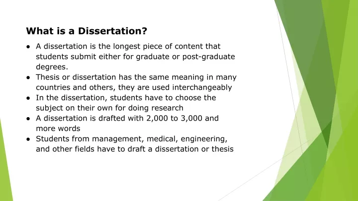 what is a dissertation a dissertation