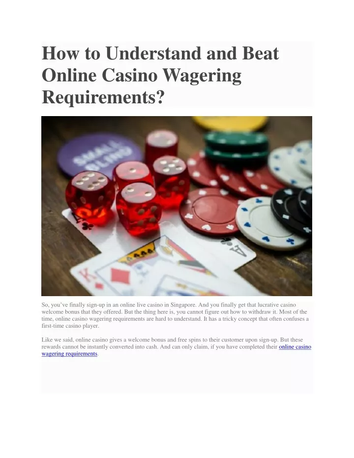 how to understand and beat online casino wagering
