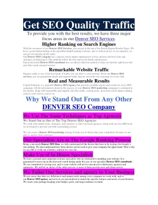 get seo quality traffic to provide you with