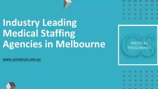 Industry Leading Medical Staffing Agencies in Melbourne