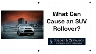 What Can Cause An SUV Rollover?