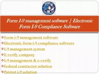 Electronic form i-9 compliance software