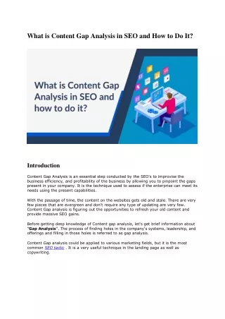 What is Content Gap Analysis in SEO and How to Do It