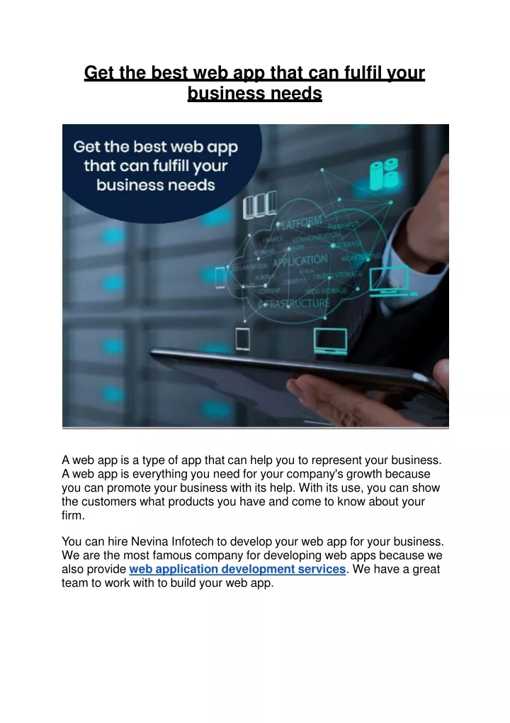 get the best web app that can fulfil your