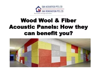 Wood Wool and Fiber Acoustic Panels