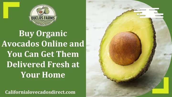 buy organic avocados online and you can get them